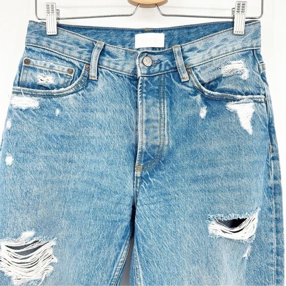 NWT BOYISH Womens The Tommy Organic Cotton Blend Distressed Button Fly Jeans 26 - Picture 4 of 13